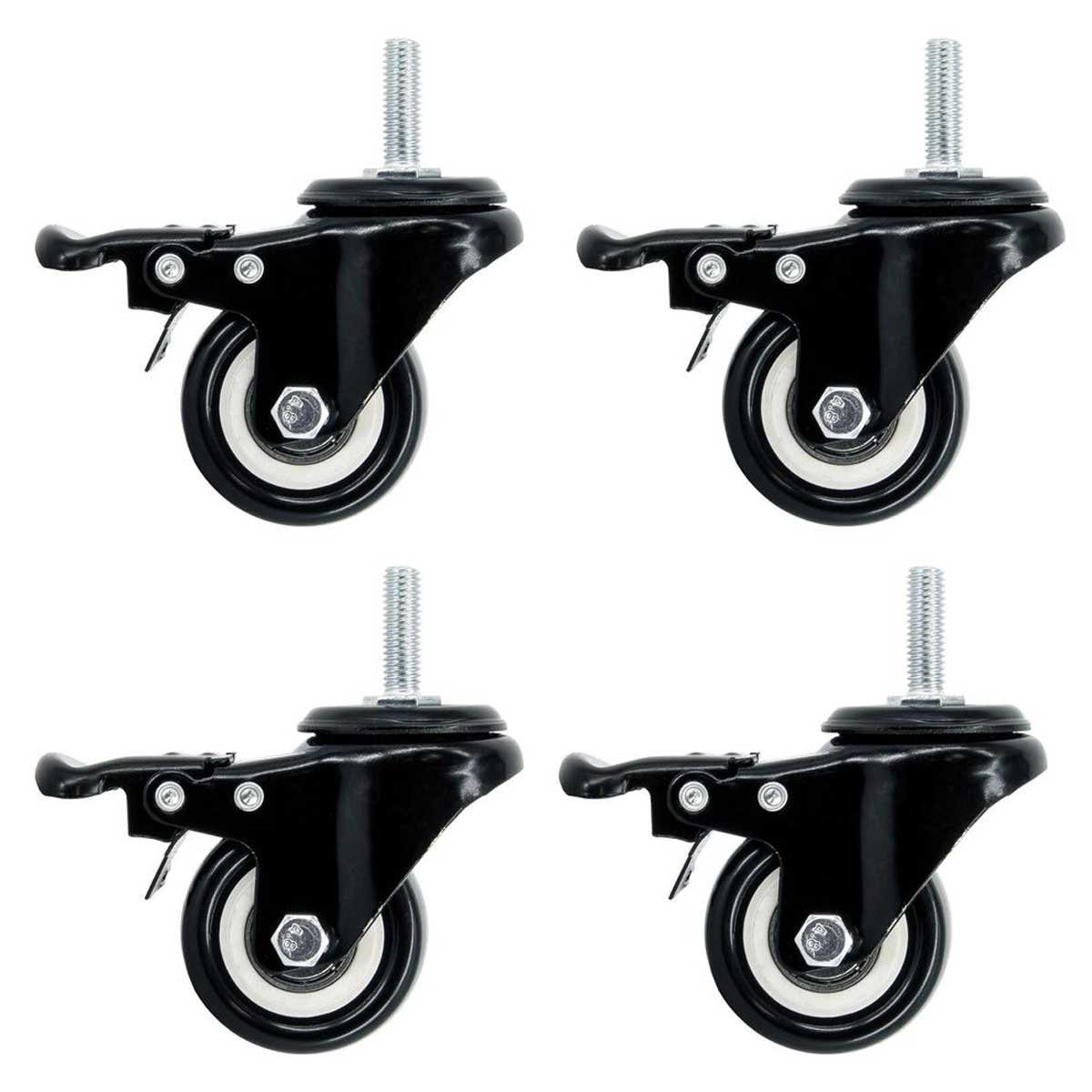 SCHMIDT systemprofile Profil 4x Lenkrolle mit Bremse M8 Transportrolle Schwenkrolle