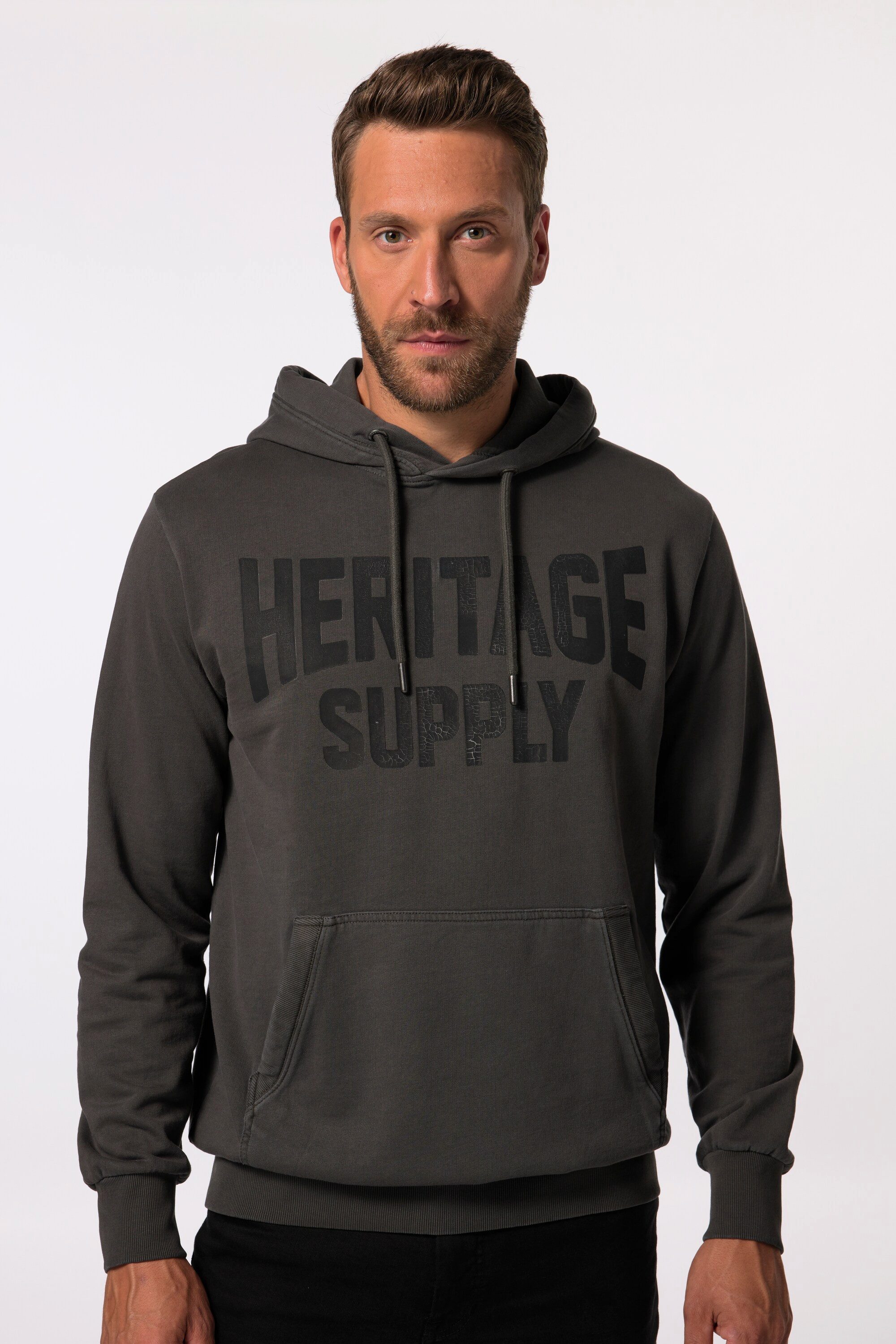 Sweatshirt Hoodie Crack-Brustprint Vintage Look Kapuze