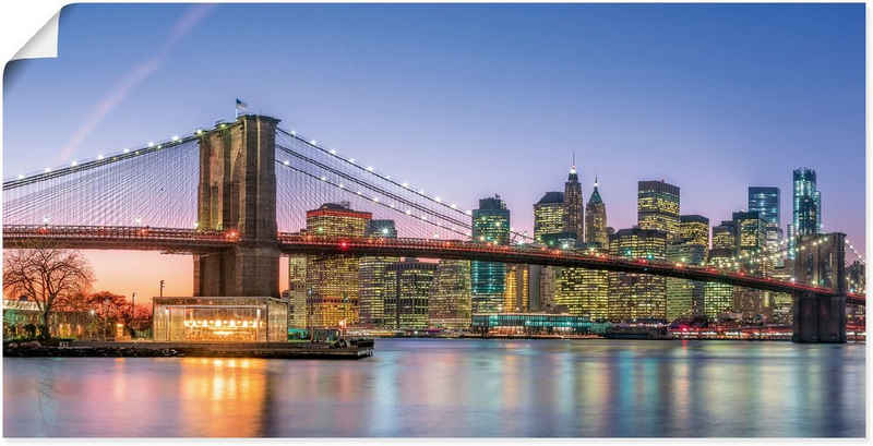 Artland Wandbild »Skyline New York City«, New York (1 St), in vielen Größen & Produktarten - Alubild / Outdoorbild für den Außenbereich, Leinwandbild, Poster, Wandaufkleber / Wandtattoo auch für Badezimmer geeignet
