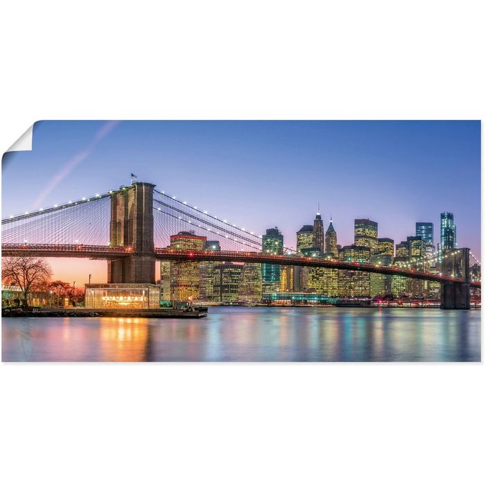 Artland Wandbild Skyline New York City New York (1 St) als Alubild Leinwandbild Wandaufkleber oder Poster in versch. Größen