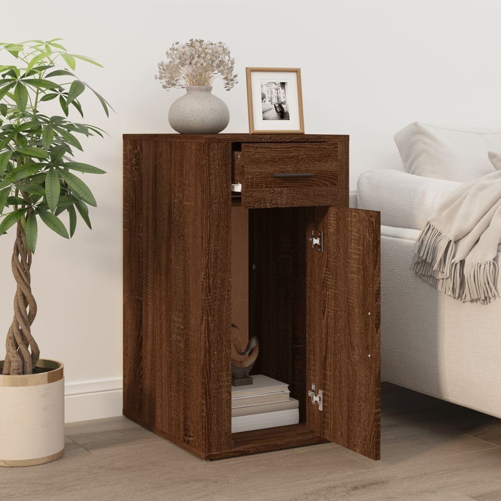 vidaXL Stauraumschrank Büroschrank Braun Eichen-Optik 40x49x75 günstig online kaufen
