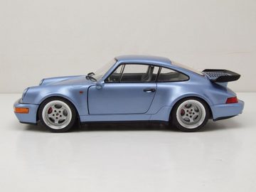 Solido Modellauto Porsche 911 (964) Turbo 1990 blau metallic Modellauto 1:18 Solido, Maßstab 1:18