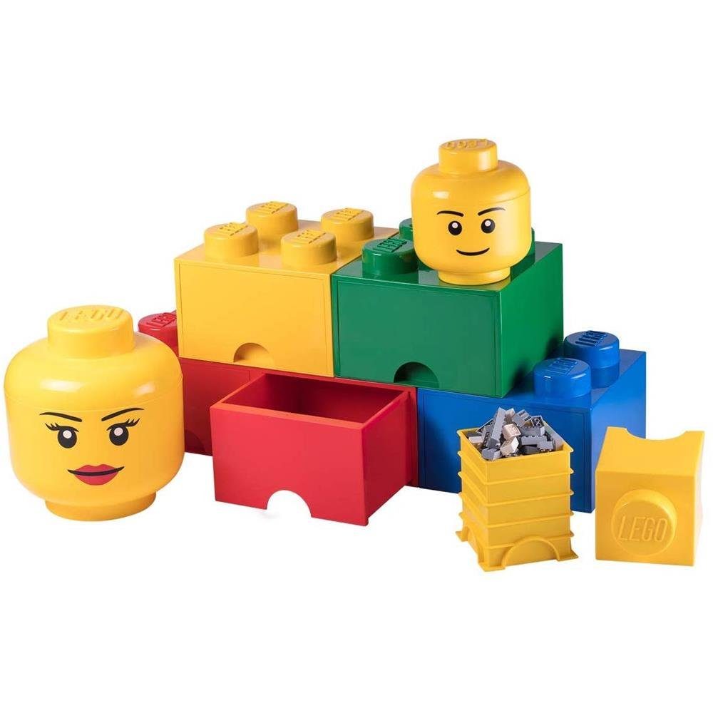 Room Copenhagen Aufbewahrungsdose LEGO® Storage Head L Junge, groß, mit 1 Noppe, Baustein-Form, stapelbar