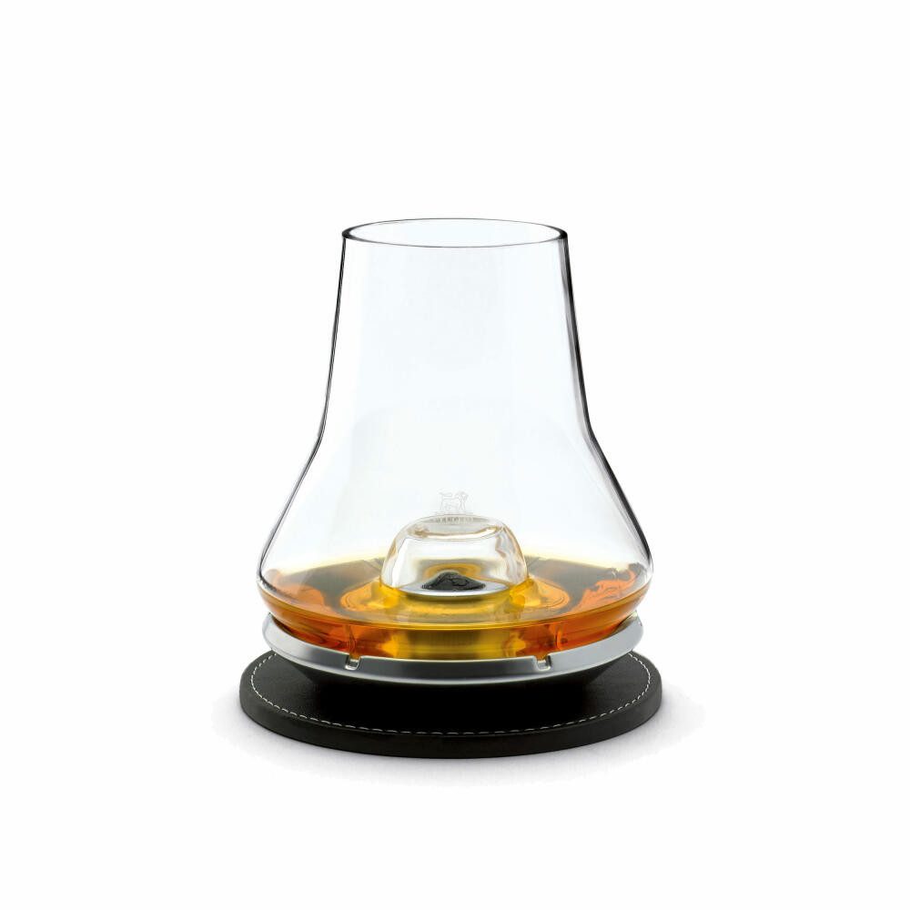 PEUGEOT Whiskyglas LES IMPITOYABLES Degustationsset Whisky Dreiteilig Glas mit Untersetze