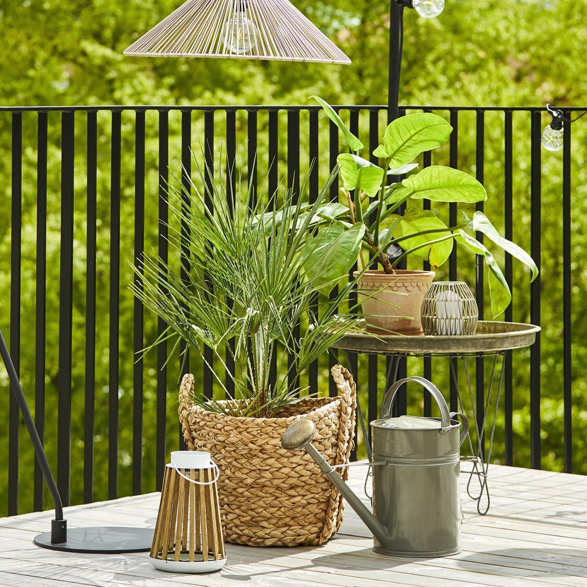 STAR TRADING Lampenschirm Dekoleuchte Lampenschirm Rattan H: 18cm für E27 Fassungen Außen beige
