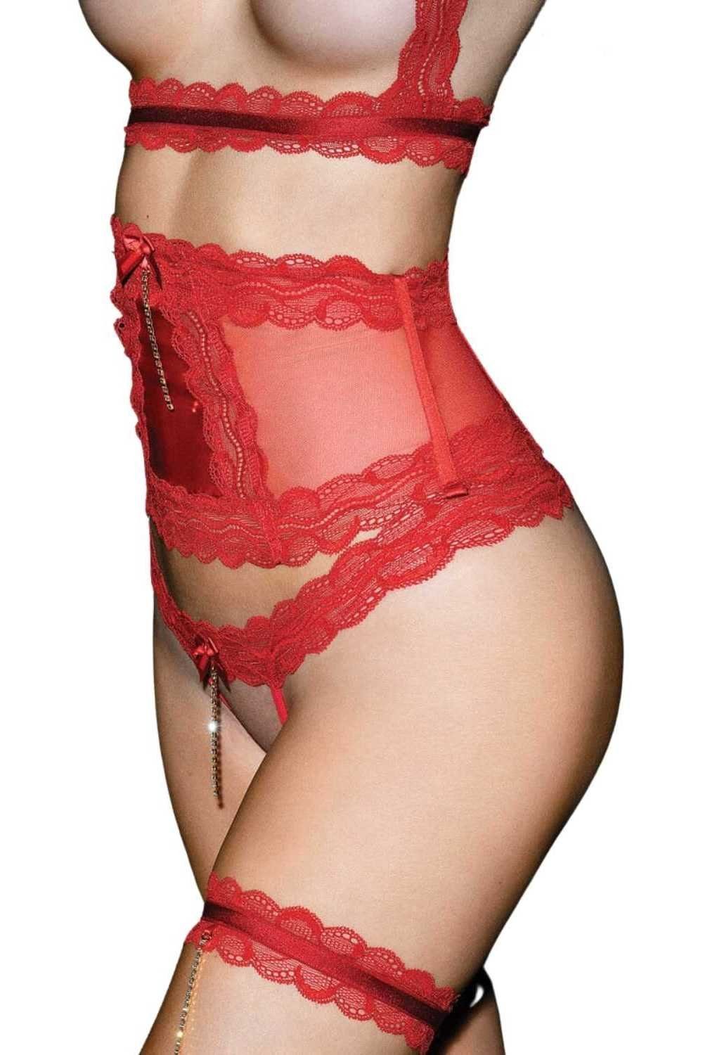 String-Ouvert Kepi Naked String ouvert rot sexy hochwertig M