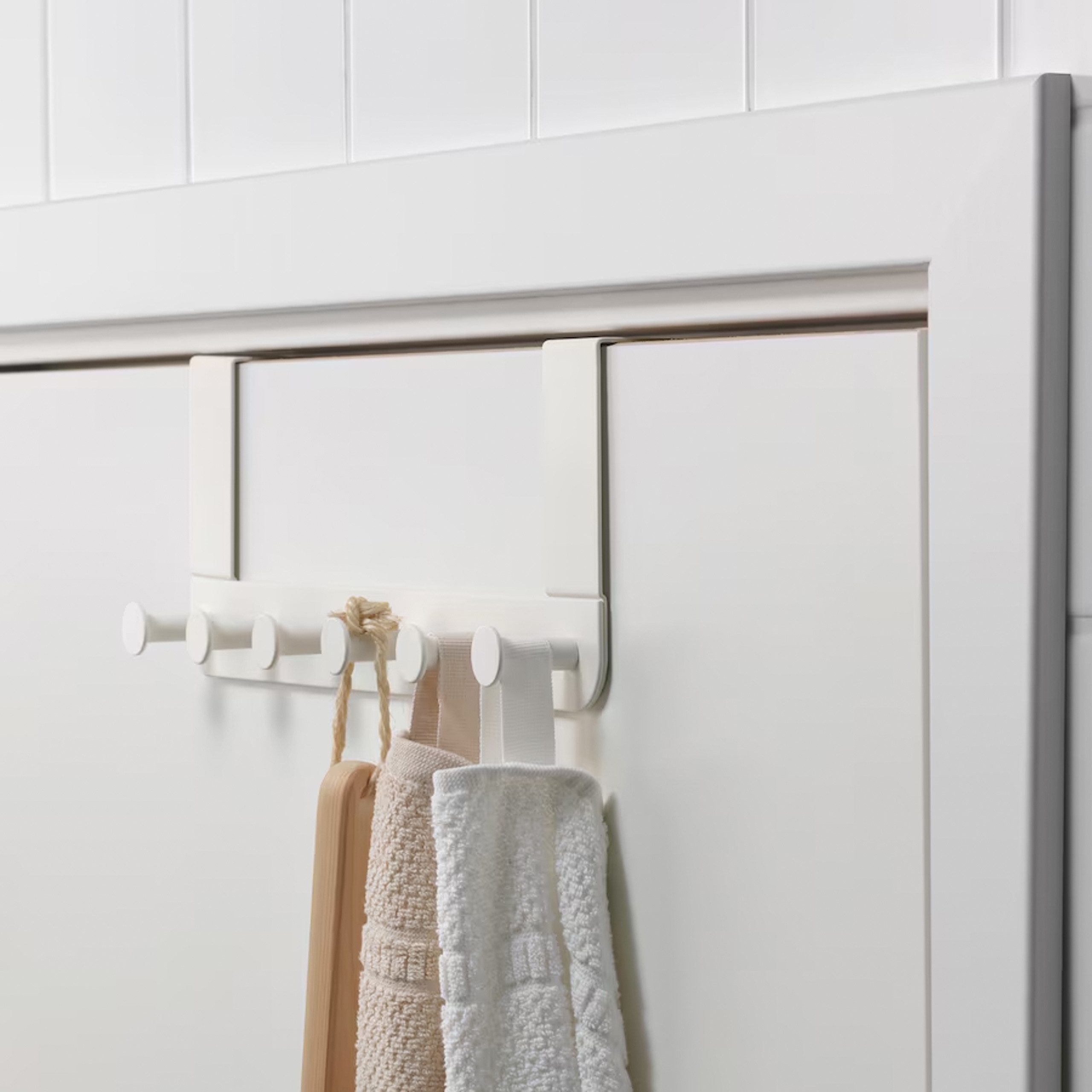 IKEA Türhaken ENUDDEN Weißer Türaufhänger, 6 Haken, praktisch, Metall IKEA