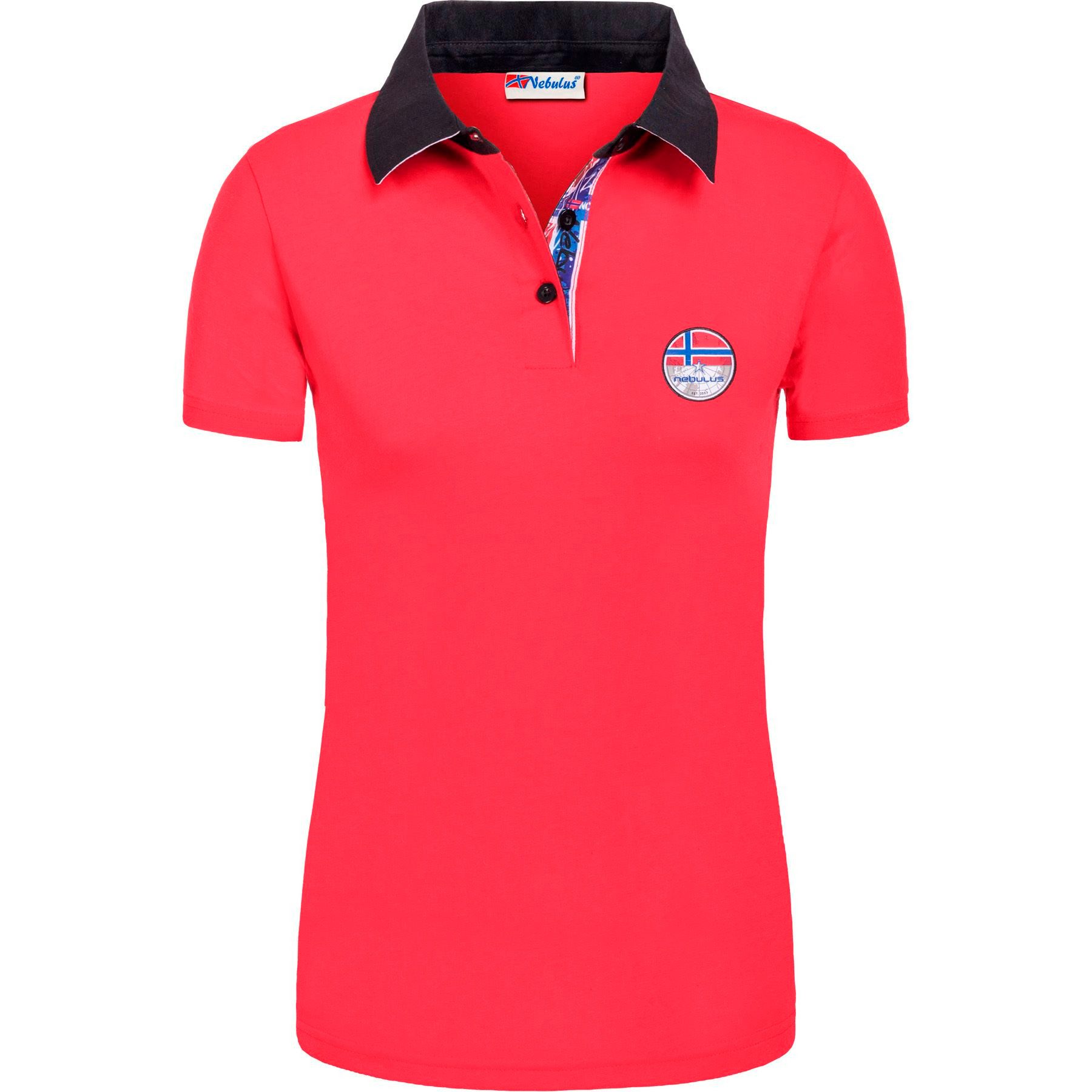 Nebulus Poloshirt REBOUND, P6587 - Damen, rot-schwarz, S/36
