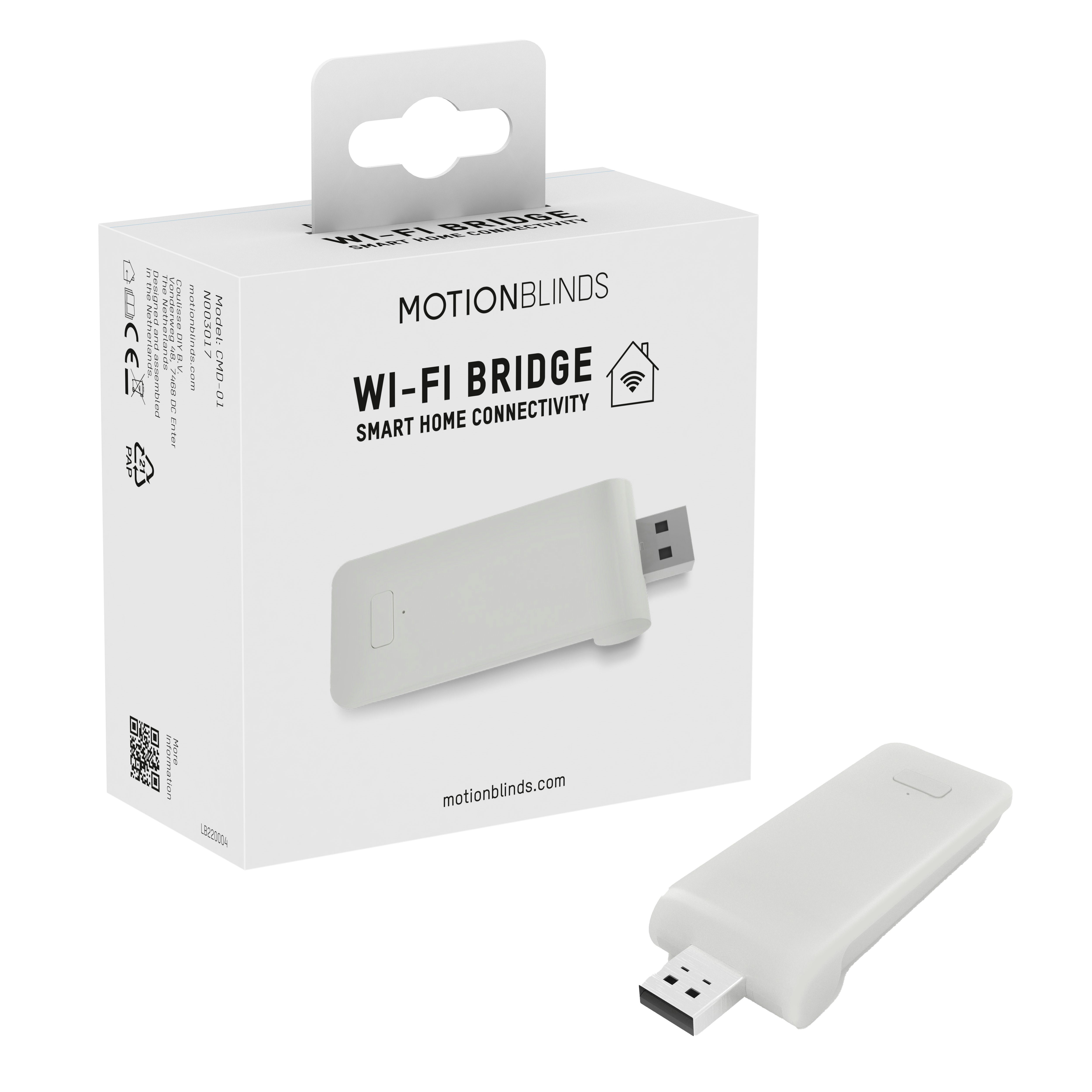 Motionblinds MotionBlinds Wi-Fi Bridge – Verbindung mit dem Smart-Home-System USB-Kabel