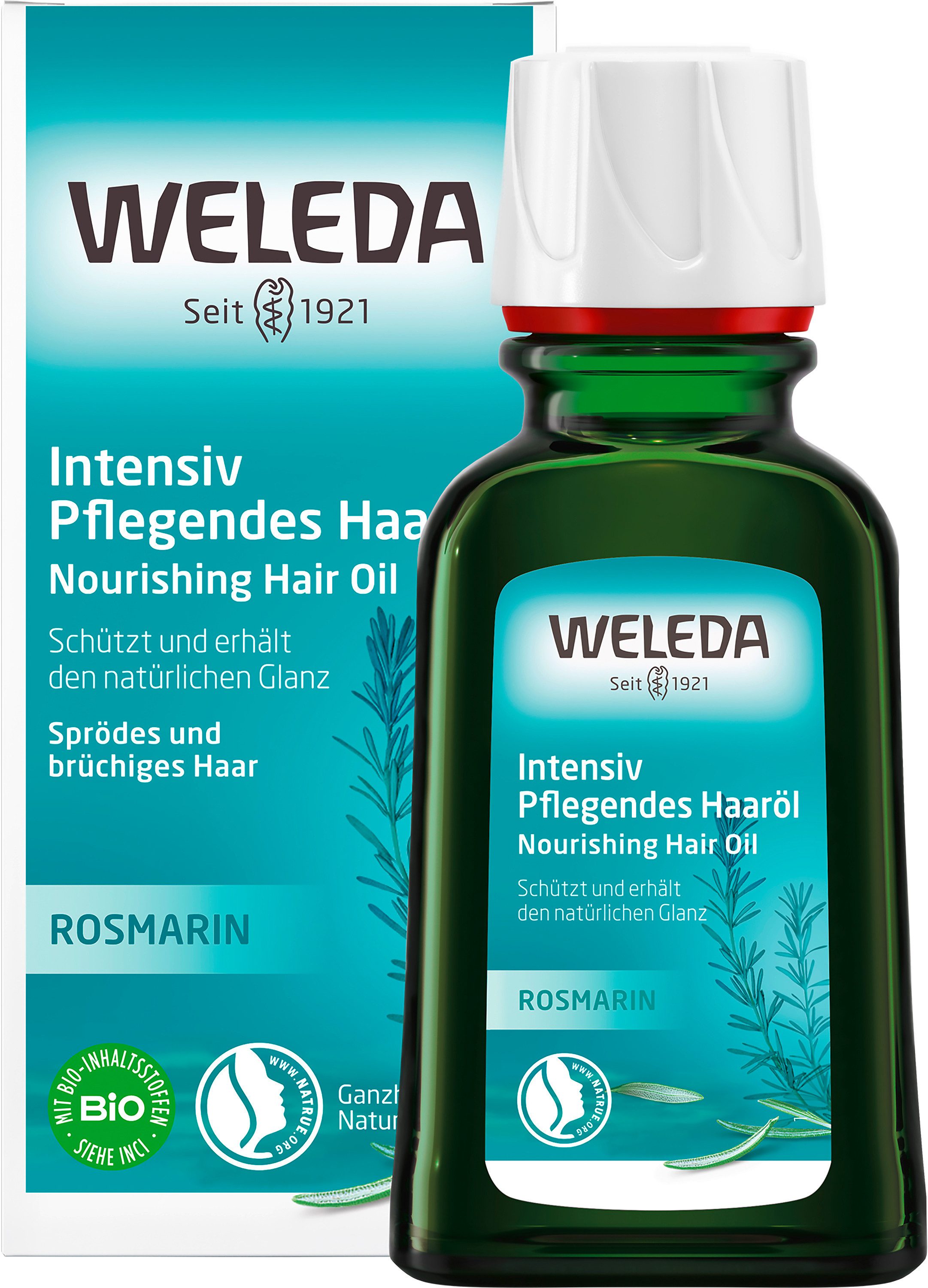 WELEDA Haaröl INTENSIV PFLEGENDES HAARÖL, beruhigt und entspannt die Kopfhaut