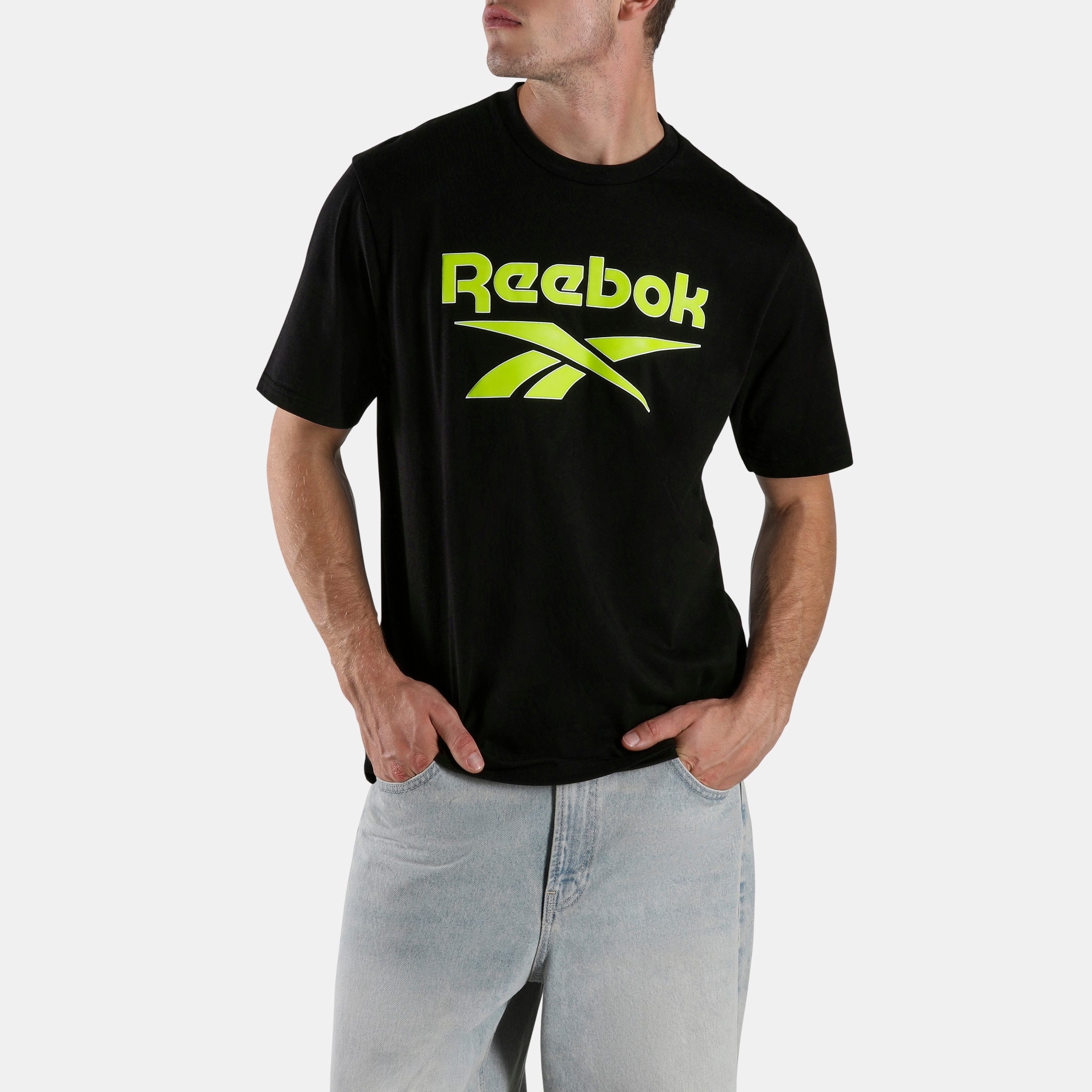 Reebok T-Shirt HIGH DENSITY LOGO T-SHIRT aus Baumwolle, in den Größen S bis XXL