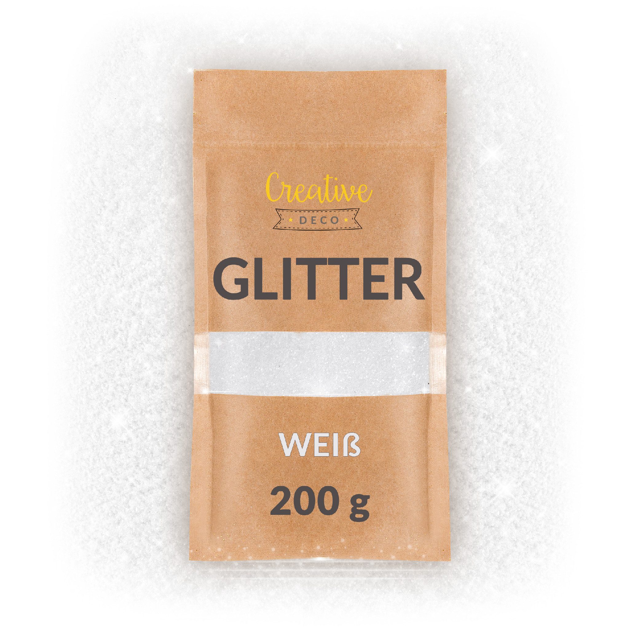 Creative Deco Bastelnaturmaterial 200g Holographischer Glitzerpulver für Wandfarbe