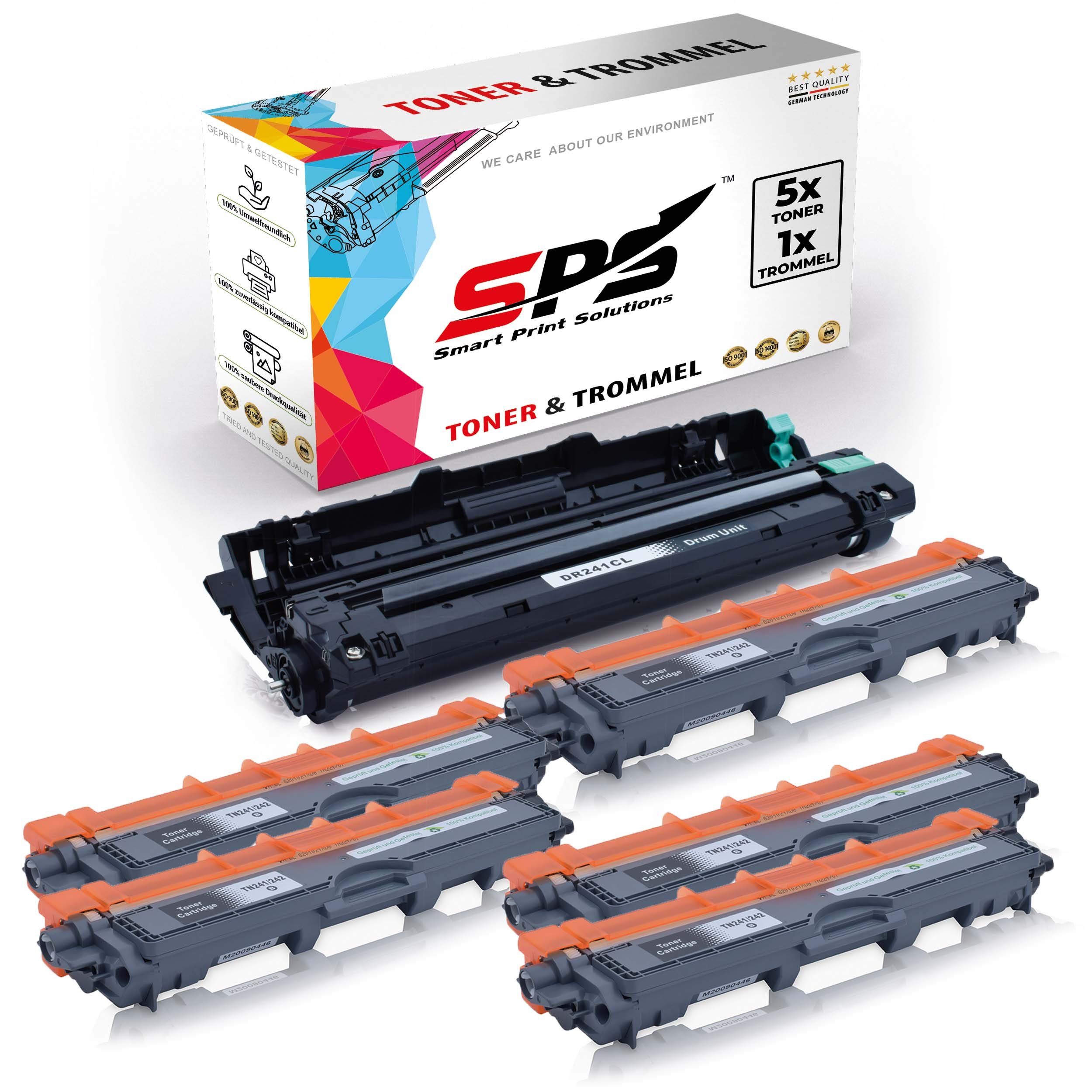 SPS Tonerkartusche Kompatibel für Brother DCP-9022 DR-241CL TN-241BK, (6er Pack) | Tonerpatronen