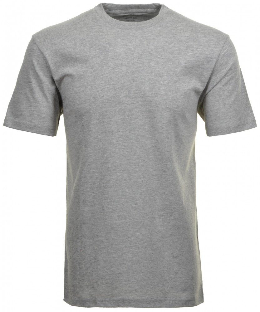 T-Shirt RAGMAN Herren T-Shirt Doppelpack Kurzarm Rundhals Hellgrau