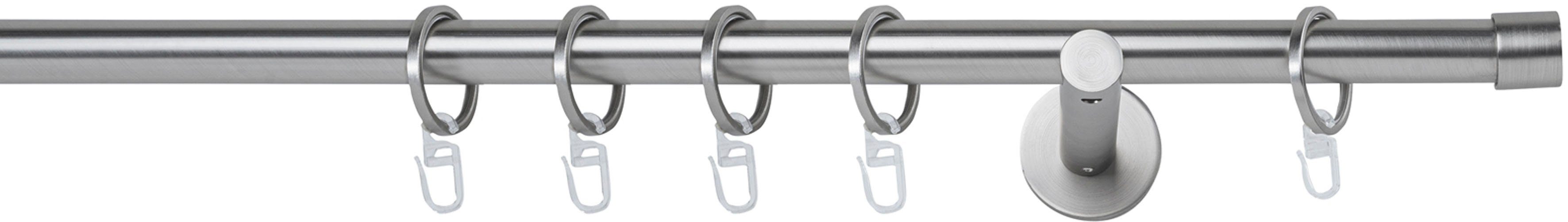 mydeco Gardinenstange 20mm Cap Wandträger 12 cm, 1-läufig, Fixmaß, verschraubt