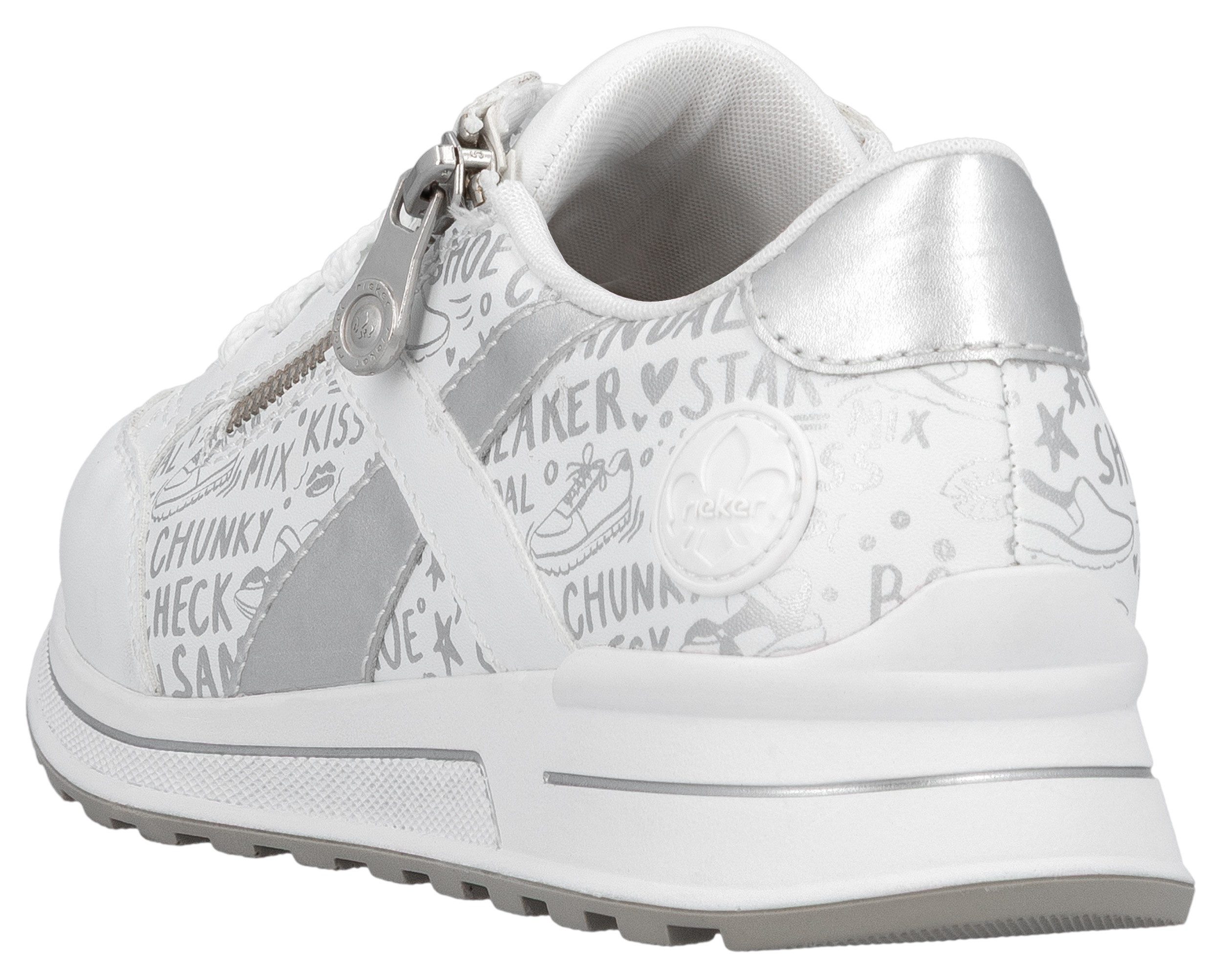 Rieker Sneaker herausnehmbarer Soft-Einlage, Freizeitschuh, Halbschuh, Schnürschuh
