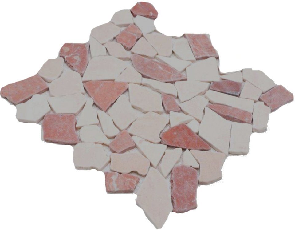 Thumbnail - Mosani Bodenfliese Bruch Marmormosaik Mosaik mix rot beige matt / 10 Matten