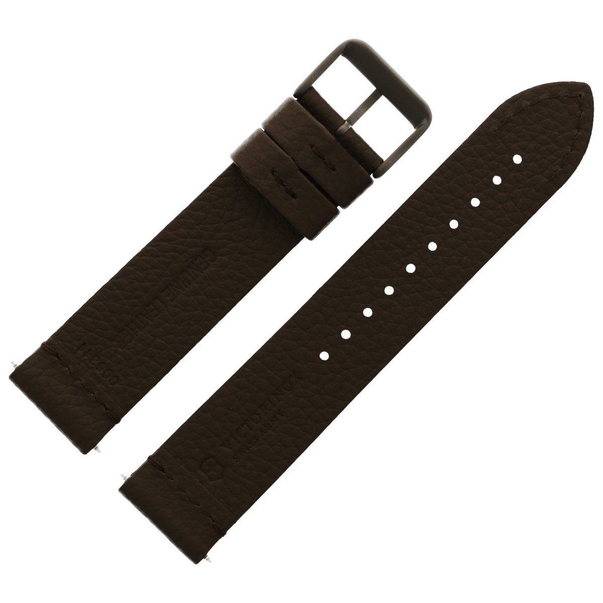 Victorinox Uhrenarmband 21mm Leder Braun 005311.1