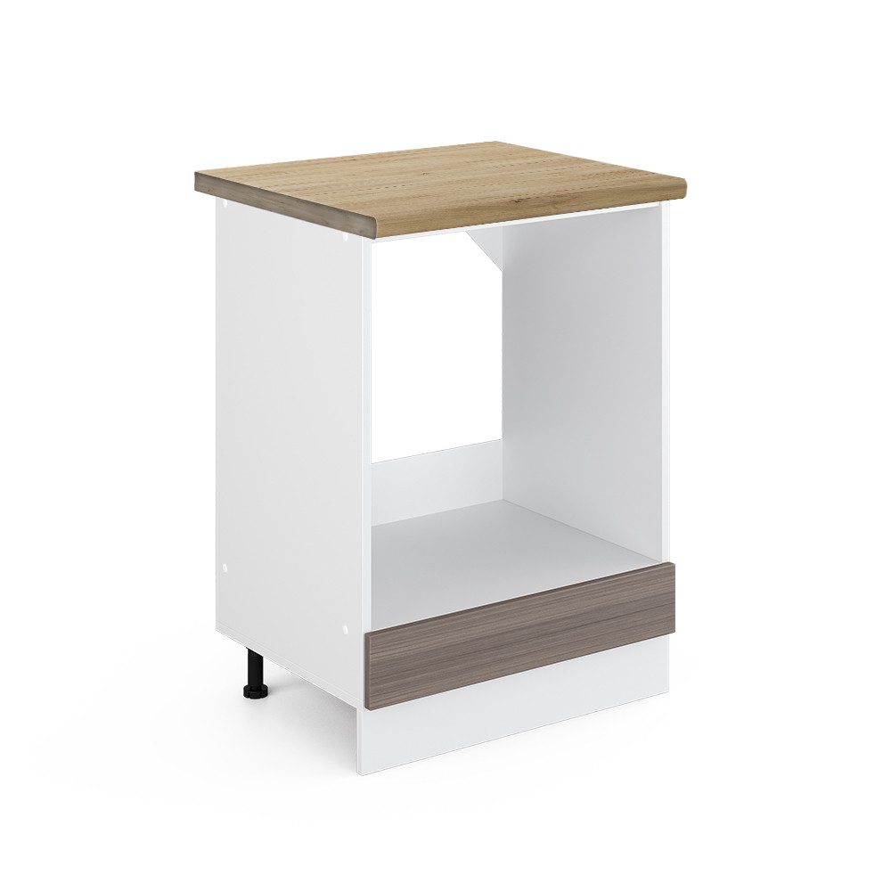 Vicco Herdumbauschrank R-Line Herdschrank Grau/Weiß 60 cm ohne Arbeitsplatt günstig online kaufen
