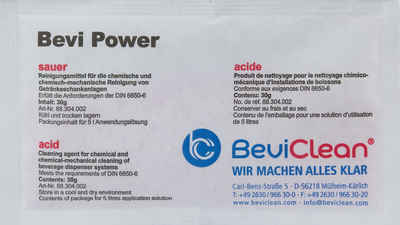Bevi Clean GmbH Bierzapfanlage Bevi - Power Pulver - Sauer Preis pro Stück