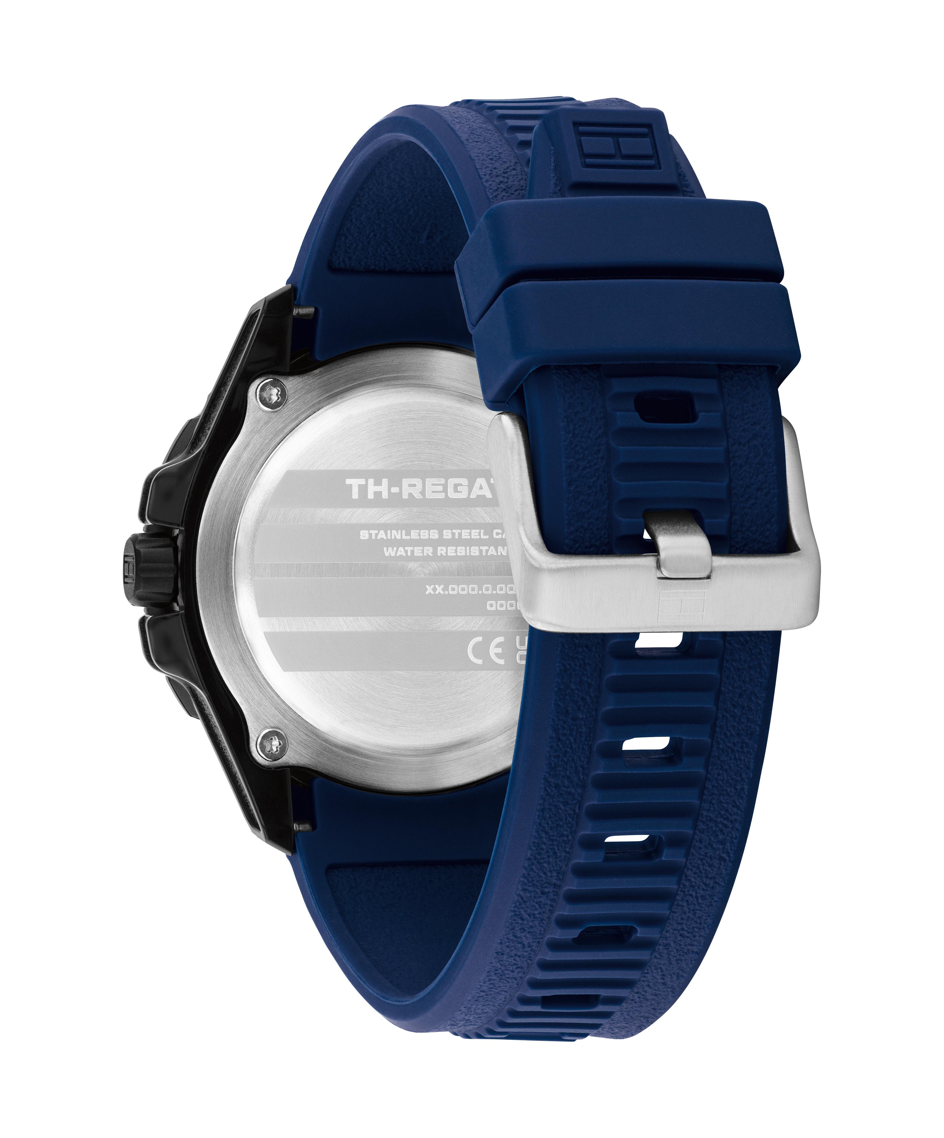 Tommy Hilfiger Quarzuhr TH Regatta 1792265, Armbanduhr, Damenuhr, Herrenuhr, Silikonarmband, analog