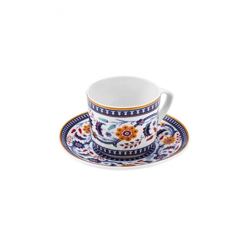 Karaca Kaffeeservice Linden 2 Personen Kaffeetassen Set 80 ml, 2 Personen