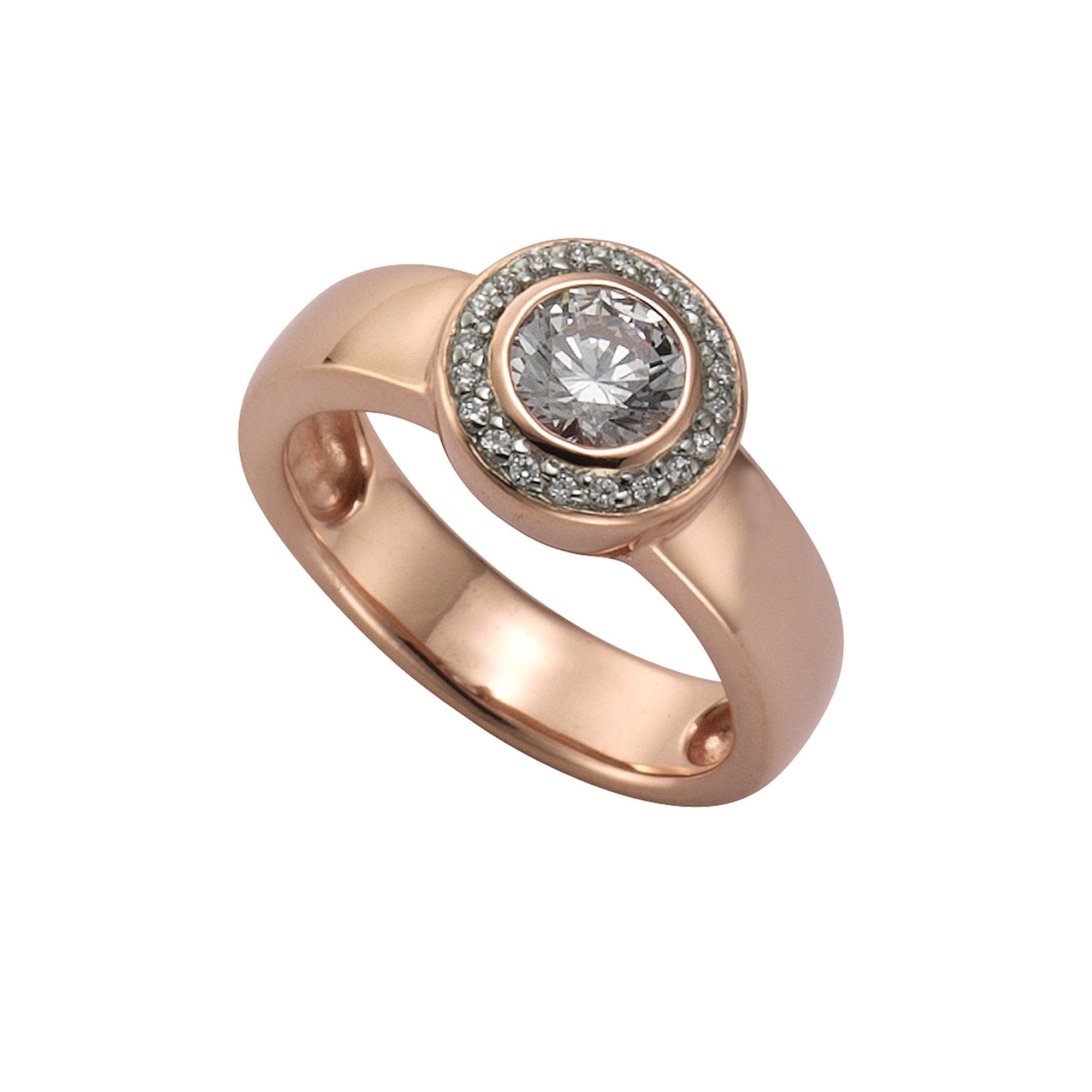 Damen Schmuck CELESTA Ring 925/- Sterling Silber rosévergoldet Zirkonia