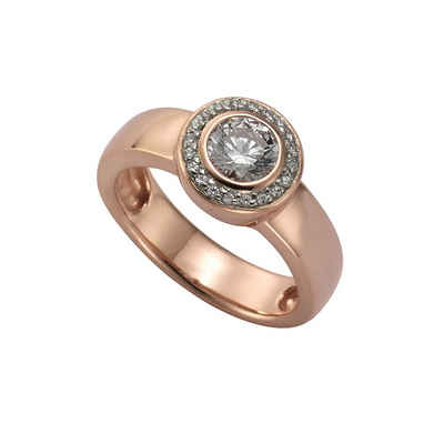CELESTA Ring »925/- Sterling Silber rosévergoldet Zirkonia«