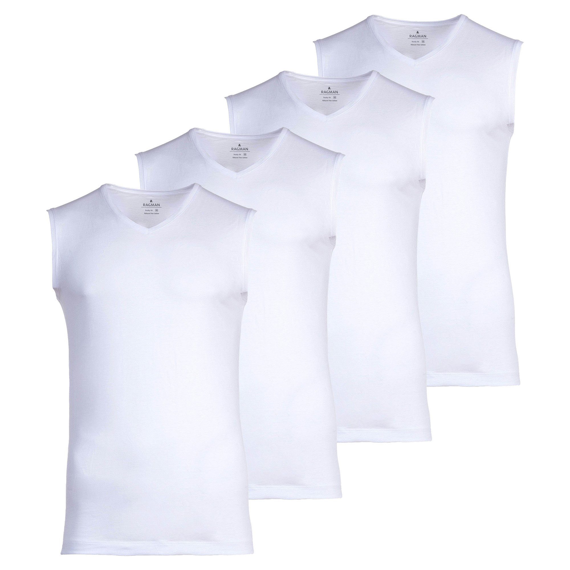 RAGMAN Unterhemd Herren Unterhemd 4er Pack Baumwolle (Packung, 4er Pack) günstig online kaufen