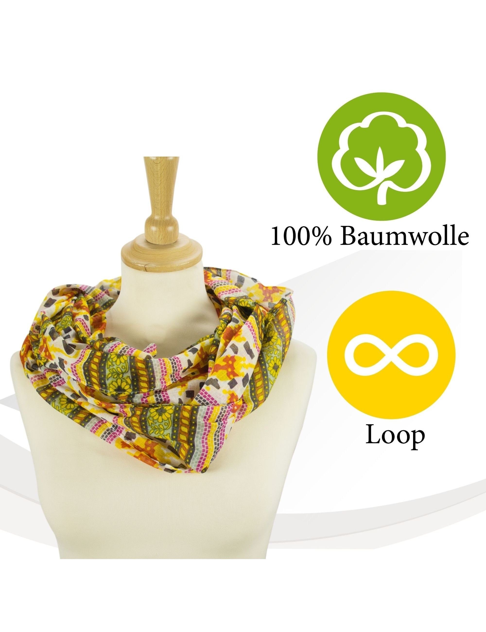 Sunsa Loop Damen Loop Schal Baumwolle günstig online kaufen