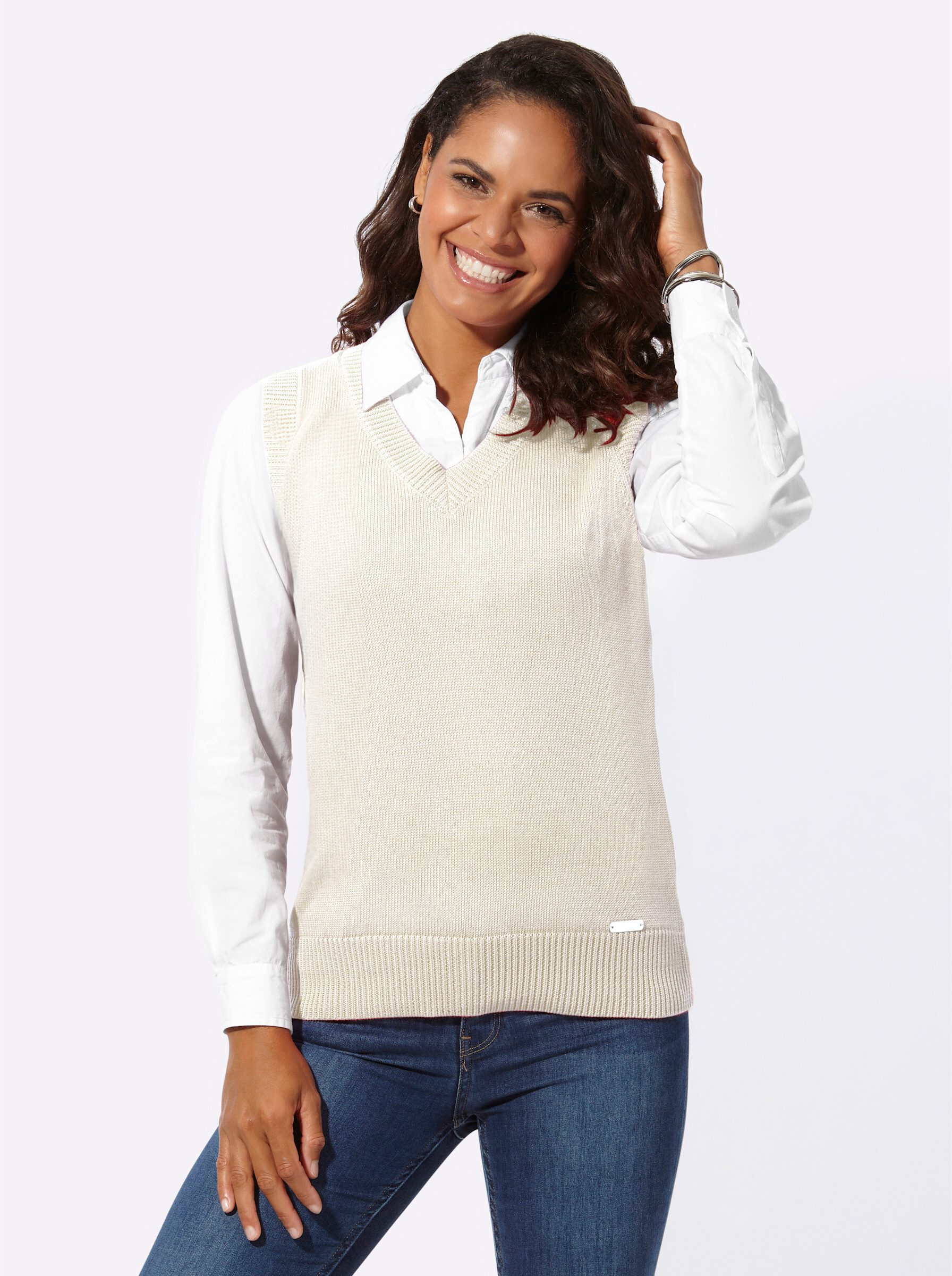 Witt Strickpullover Pullunder Ärmellos Jersey
