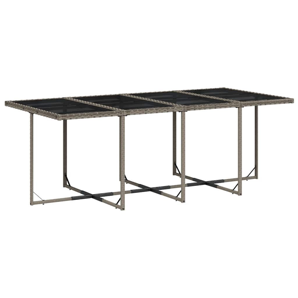 vidaXL Gartenlounge-Set 13-teiliges Garten-Ess-Set mit Kissen, grau, Polyrattan, (12-tlg)