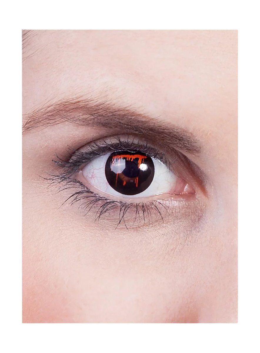 Metamorph Motivlinsen Blutendes Auge Kontaktlinsen - Karneval Fasching, Weiche Effekt-Motivlinsen für heftige Verwandlungen