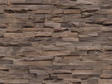 Wandpaneel Muster Indo Echtholzpaneel Beachwood, BxL: 15x61 cm, 0,106 qm, (Packung, 1-tlg) schallreduzierende Wandverkleidung mit 3D-Effekt