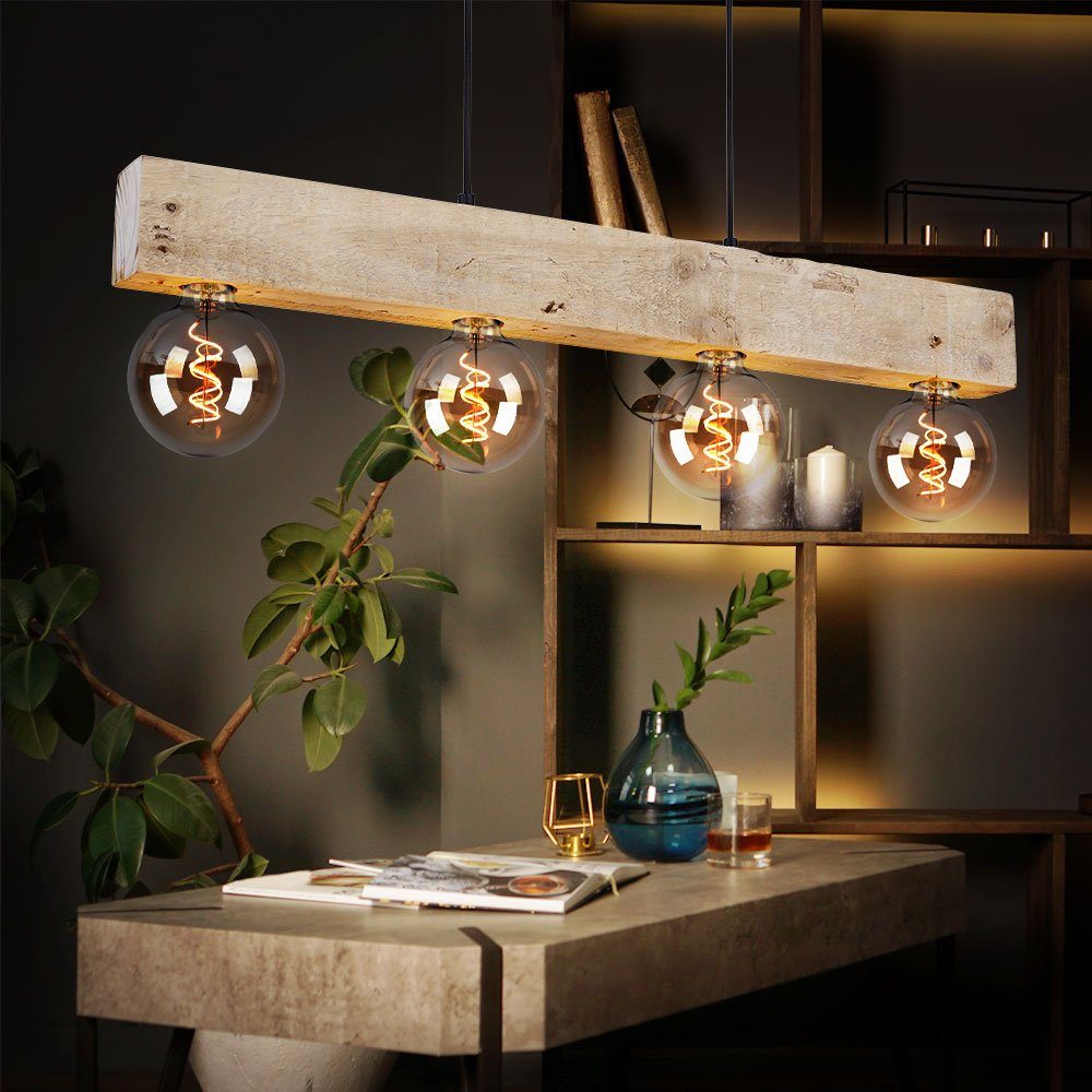 Wohnzimmerlampe Holzleuchte Pendelleuchte nicht Leuchtmittel Pendelleuchte, etc-shop inklusive,