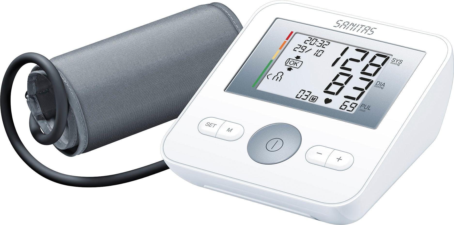 Sanitas Oberarm-Blutdruckmessgerät SBM 18, Vollautomatische Blutdruck- und  Pulsmessung am Oberarm online kaufen | OTTO