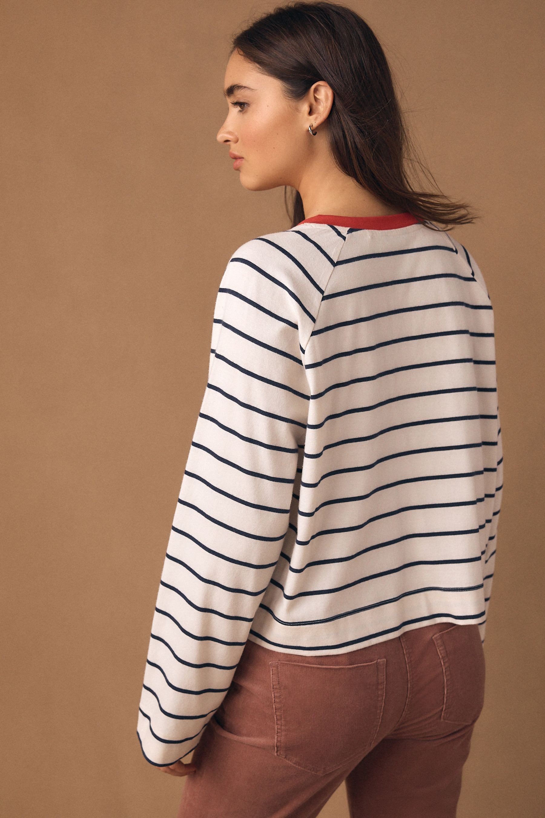Next Blusenshirt Geknöpftes Henley-Langarmoberteil (1-tlg) günstig online kaufen