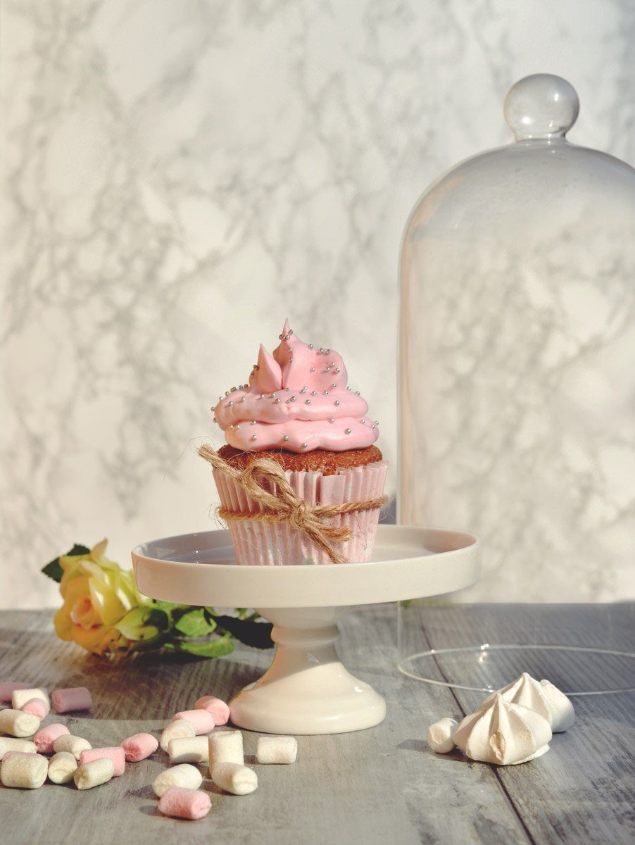 Sendez Tortenglocke Glasglocke mit Porzellanteller Dekoglocke Glassturz Glashaube 30cm