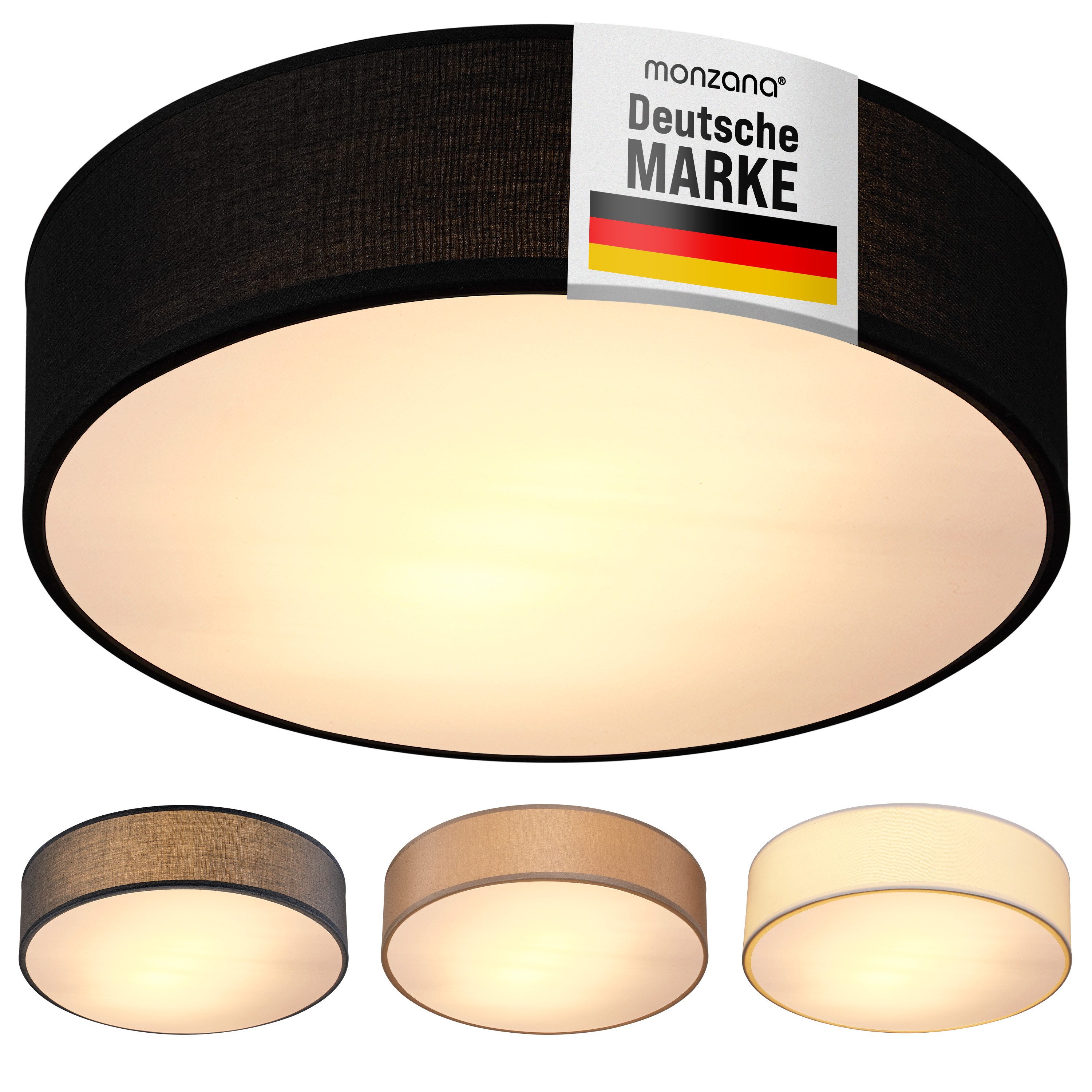monzana Deckenleuchte Deckenleuchte, Innenbeleuchtung, Deckenlampe Stoff Sc günstig online kaufen