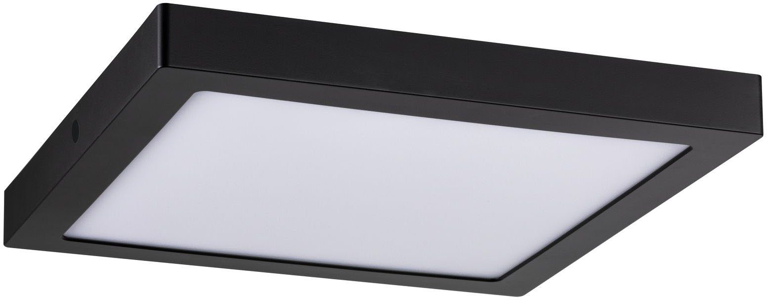 Paulmann LED Deckenleuchte Warmweiß 300x300mm integriert, schwarz, Abia fest LED 16,5W eckig 4.000K
