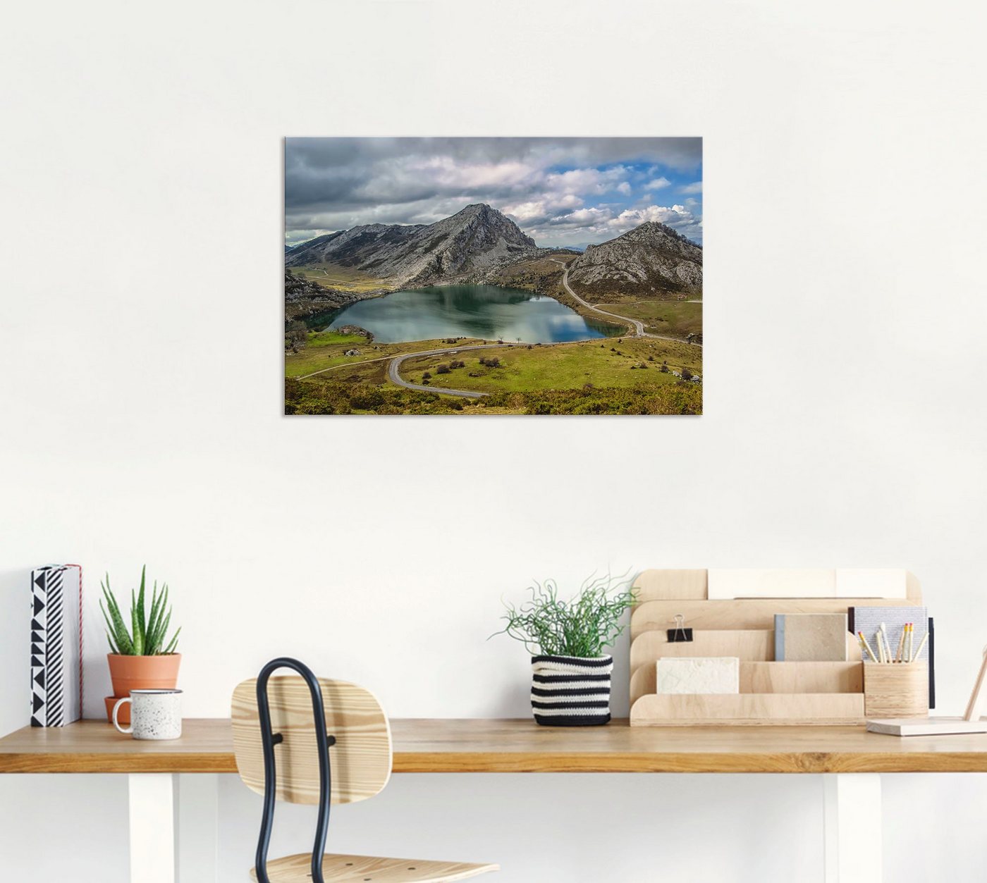 Artland Wandbild »Lago de Covadonga, Asturien«, Berge (1 Stück), in vielen Größen & Produktarten - Alubild / Outdoorbild für den Außenbereich, Leinwandbild, Poster, Wandaufkleber / Wandtattoo auch für Badezimmer geeignet-HomeTrends