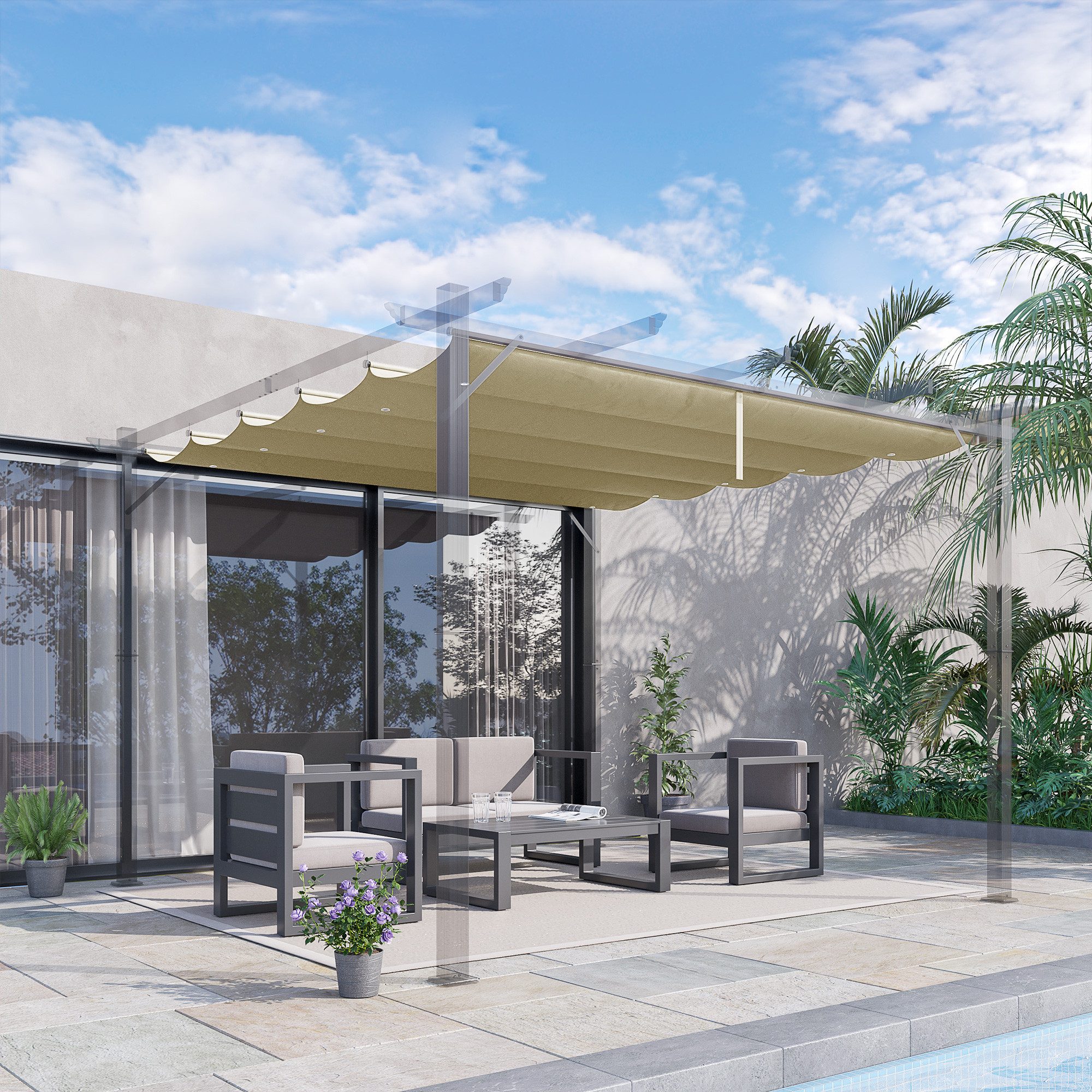 Outsunny Pavillon-Ersatzdach für 4 x 3 günstig online kaufen