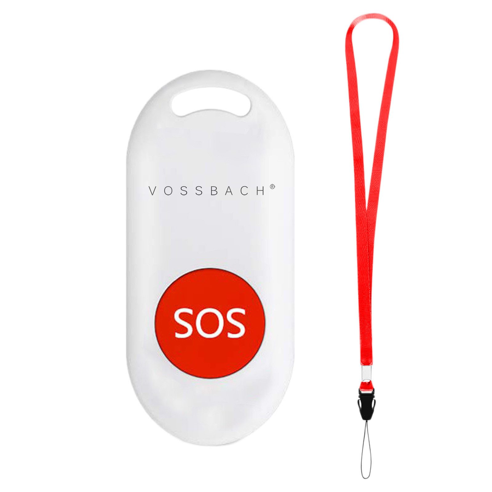 VOSSBACH Mobiler Senioren Notrufknopf SOS-Knopf Notfallknopf Alarmanlage (Erweiterung inkl. Batterie)
