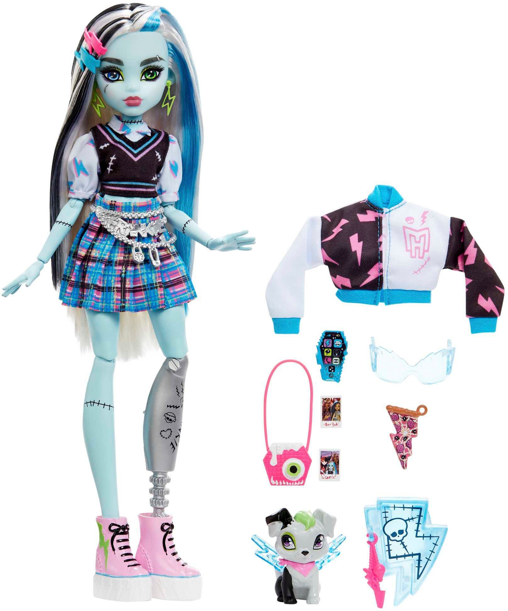 MonsterHigh™ Anziehpuppe Frankie Stein mit Hund günstig online kaufen