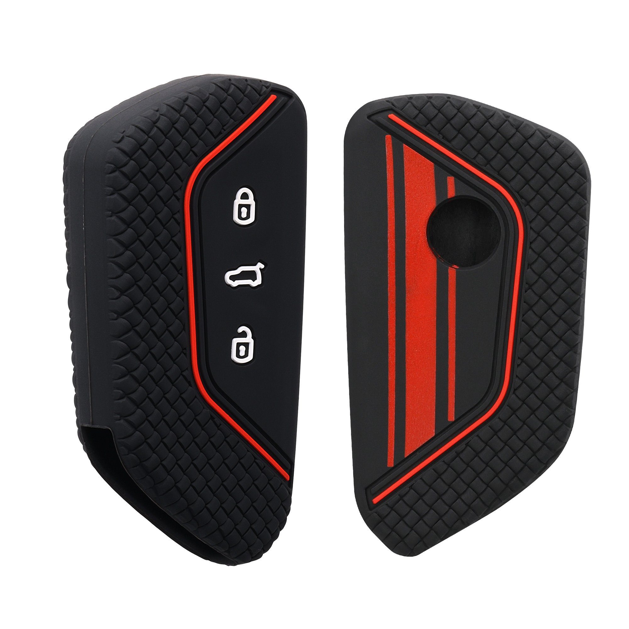 kwmobile Schlüsseltasche Hülle Schlüsselhülle Golf Case für Autoschlüssel Schlüssel Cover VW 8, Rot