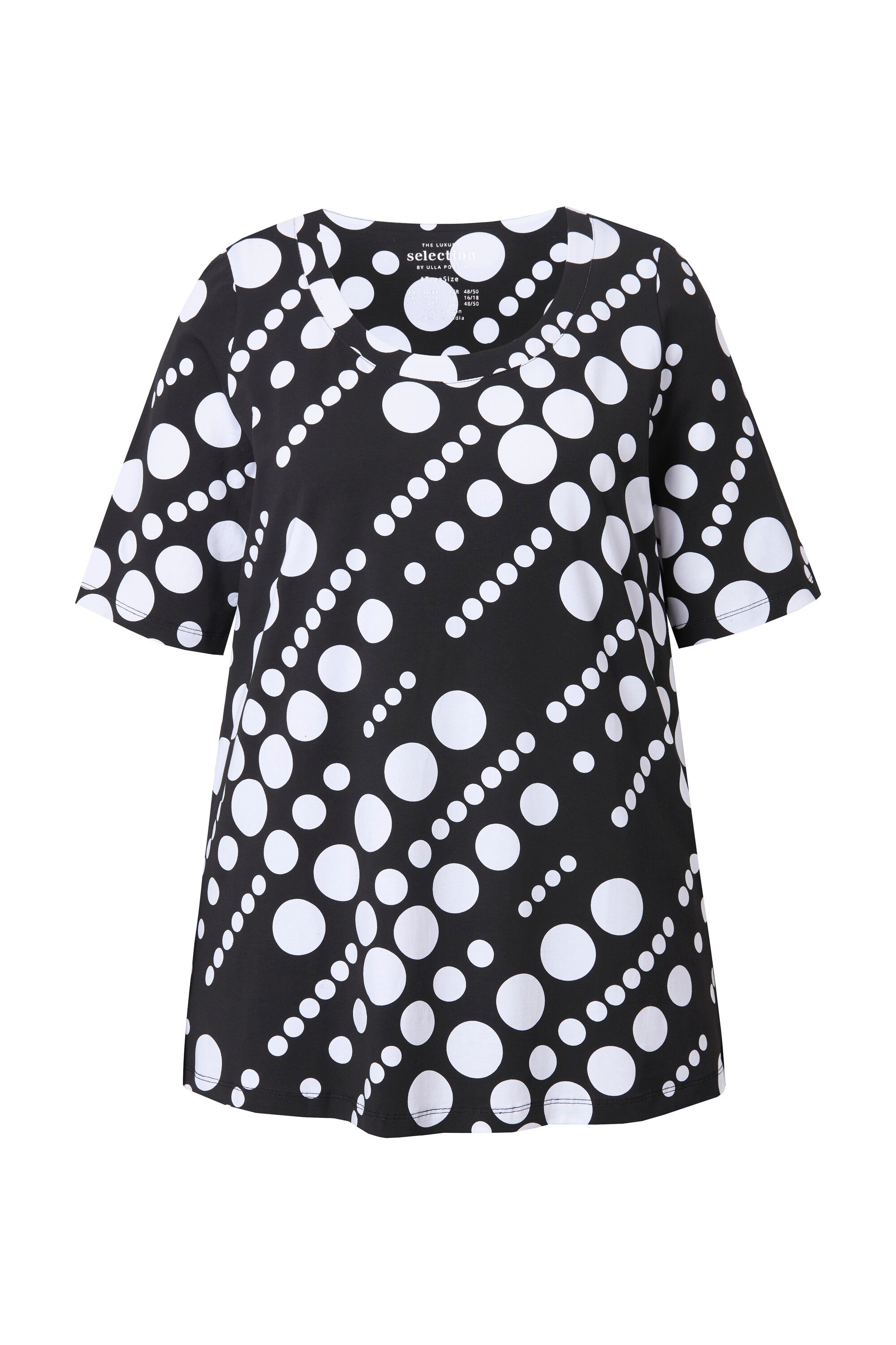 Ulla Popken T-Shirt T-Shirt Punkte A-Linie günstig online kaufen
