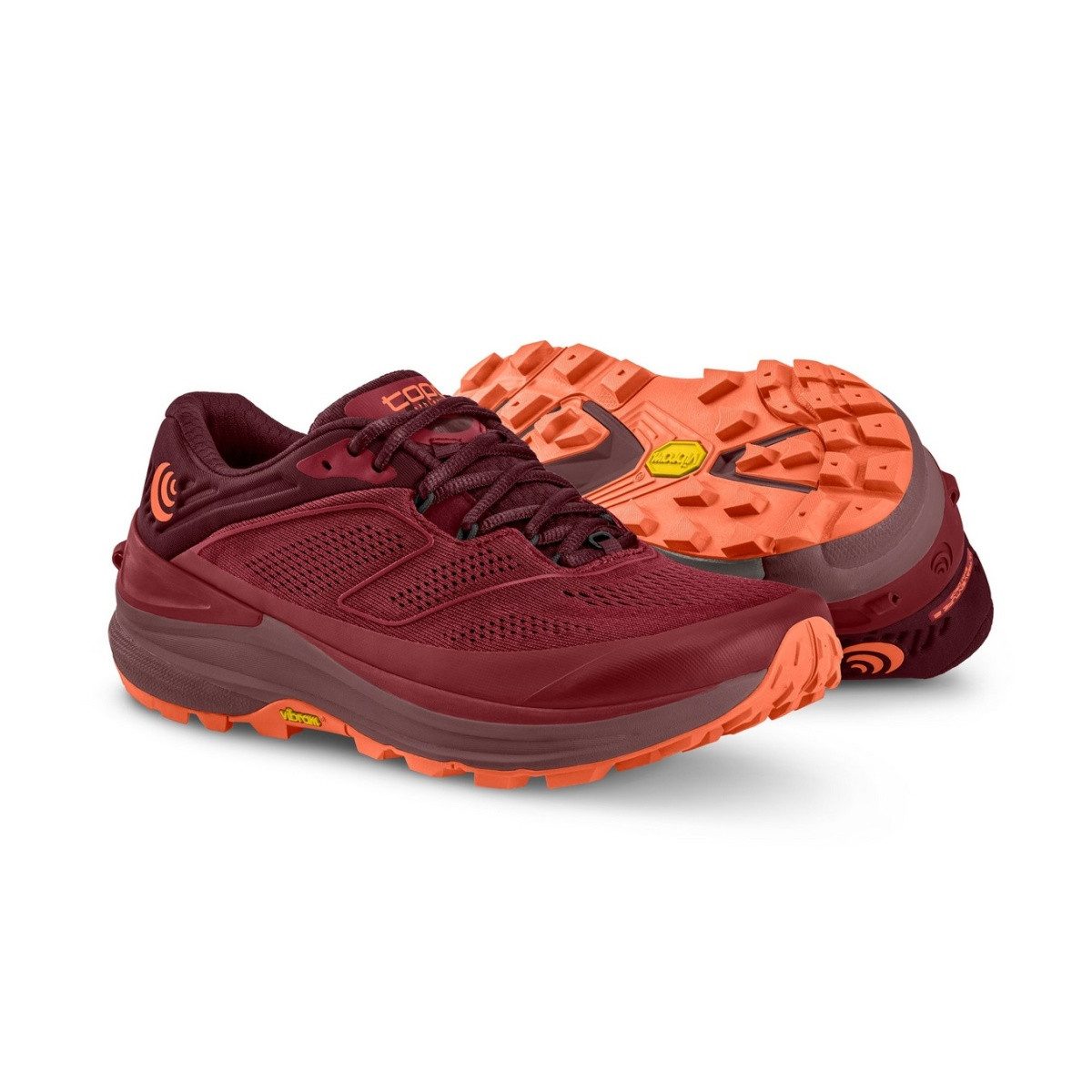 Topo Ultraventure 2 (Dämpfung, Langstrecke) dunkelrot/orange Damen Laufschuh
