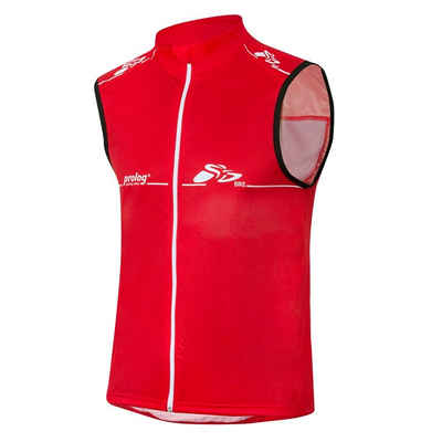 prolog cycling wear Funktionsjacke Herren Radweste Softshell Windweste „ Zero Wind Red“ atmungsaktiv