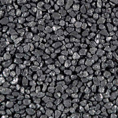 Terralith® Terrassenplatte Terralith Metallic - Steinteppich schwarz für 1 qm - außen -, schwarz, eingefärbter Quarzkiesel mit Metalliclook
