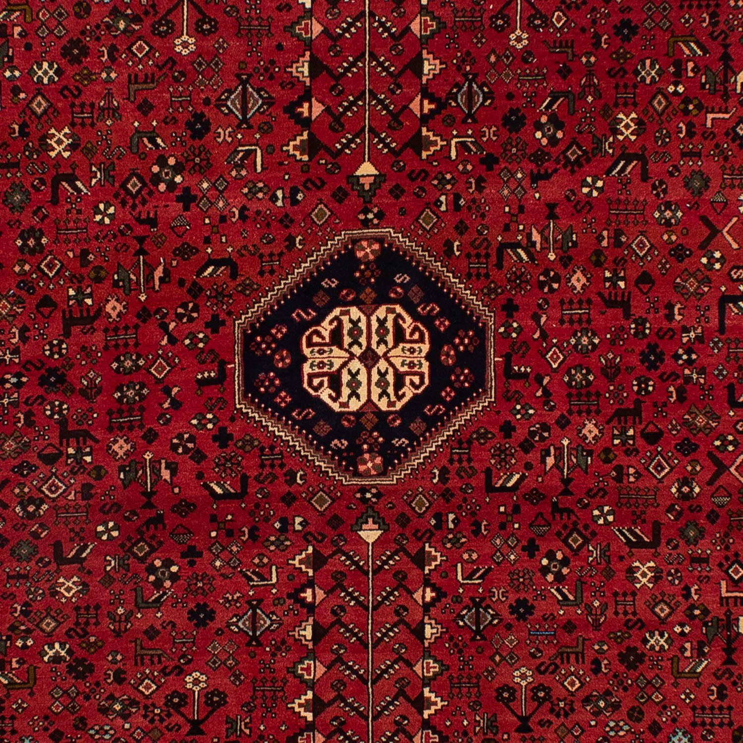 Höhe: cm, mm, rechteckig, 10 Shiraz x scuro Wollteppich Unikat 300 200 Medaillon morgenland, Rosso Zertifikat mit